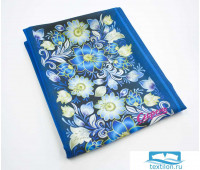 00472-СК-ГБ-003 Скатерть 3D 'Синие цветы', Габардин (100% полиэстер), 120х145 см, , упаковка: ПВХ