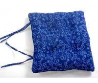 Сидушка-толстушка для стула габардин Коллекция 'Синие цветы'