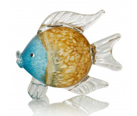 Фигурка рыбы из стекла Cipriana. Цвет коричнево-голубой. Размер