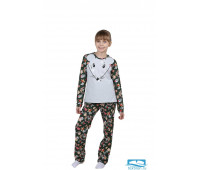 Пижама детская 'Мышонок' для девочек, 1334-К 38, серый