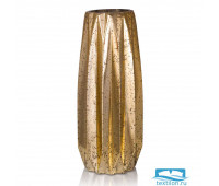 Стеклянная ваза Diamond. Цвет золотой. Размер 11х30 см. стекло