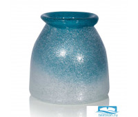 Стеклянная ваза Serta. Цвет бело-голубой. Размер 17