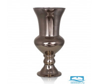 Стеклянная ваза Ester. Цвет темно-сребряный. Размер 14х32
