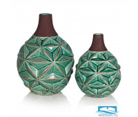 Новинка Декоративная ваза Salisa (малая). Цвет зеленый. Размер