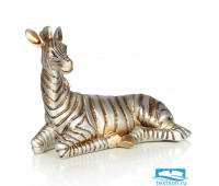 Декоративная фигура Zebra. Цвет платиновый. Размер 25х11х20 см.
