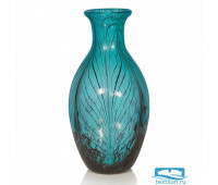 Стеклянная ваза Telma. Цвет аквамарин. Размер 15х32 см. стекло