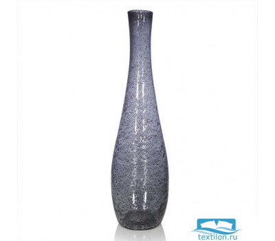 Узкая ваза из стекла Maurena. Цвет серый. Размер 12х49 см.
