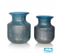 Стеклянная ваза Connolly (малая). Цвет голубой. Размер 15х20