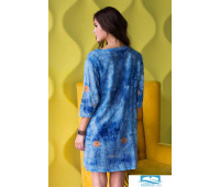 16234 Mia-Mia Туника домашняя женская 'Gloria' 170-100 (XL) print # 996 синий
