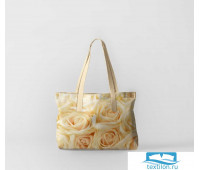 Пляжная сумка (оксфорд 50х40 см) Бежевые розы