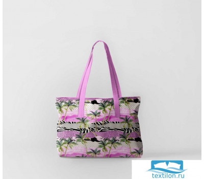 Пляжная сумка (оксфорд 50х40 см) Флора тропиков 6