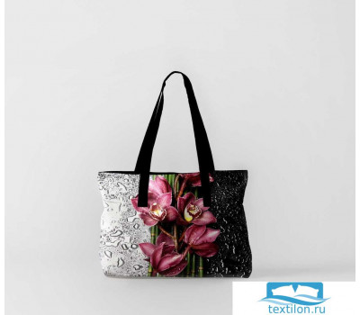 Пляжная сумка (оксфорд 50х40 см) Цветы после дождя
