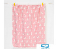 Одеяло лёгкое Крошка Я Зайка розовый 105*108 см