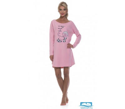 №1424 Ночная сорочка (кошка)., ярко-розовый (кошка) 42-44 №1424