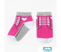 Носки Крошка Я 'Кеды' 8-10 см, розовый   3855506