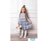 Платье детское Кошечка, М-46Д,  pk3004d, голубая, 140
