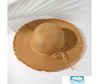 Шляпа женская MINAKU 'Блеск', размер 56, цвет бежевый