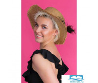 Шляпа пляжная женская MINAKU «Перо павлина», размер 56