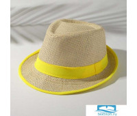 Шляпа женская MINAKU 'Летняя', размер 56-58, цвет жёлтый