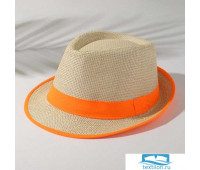 Шляпа женская MINAKU 'Летняя', размер 56-58, цвет оранжевый