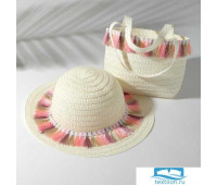 Набор для девочки (шляпа, сумочка) MINAKU, размер 50