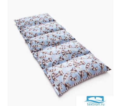 Матрасик с подушками «Еноты» двусторонний 70×190 см