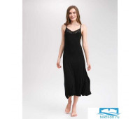 Сорочка женская MINAKU, размер 50, миди, цвет чёрный 4283364