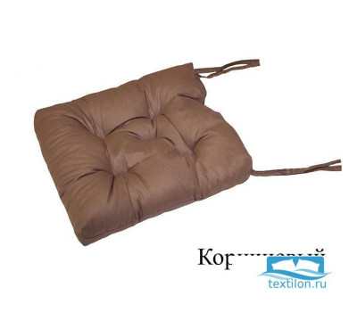Подушка для стула 35*35 бязь(корич) (отгружается по 2 шт.)