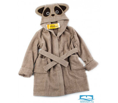 №7 Brown Panda халат детский р-р: 2 года, цв. темн.бежевый