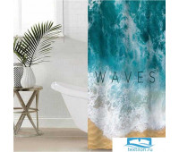 Штора для ванной Этель 'Waves' 145 х 180 см, полиэстер 5494674