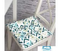 Подушка на стул 'Райли', 705-2194/1, хлопок, цвет бирюзовый