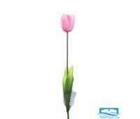 Цветок искусственный (на ножке) 'Розовый тюльпан' h=61см.