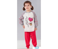Теплая пижама из хлопка для девочек Stella Due Gi В5721 Красный