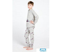 Пижама для мальчика со звездами Happy people HP_3980 Серый 9-10
