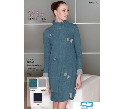 Уютное домашнее платье с бантиками Miss Lingerie DiBen_Teresa