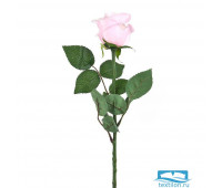 Цветок искусственный (на ножке) Роза розовая h=54см. (min36)