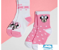 Набор носков Minnie, Минни Маус, розовый/белый