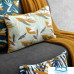 Чехол для подушки мятного цвета с дизайнерским принтом Birds of
