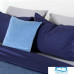 Подушка декоративная из хлопкового бархата светло-синего цвета