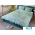 Комплект постельного белья Косичка зеленый Фланел1 150х200
