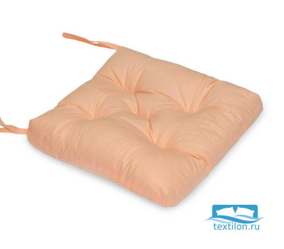 Подушка для стула 35*35 бязь (персик) (отгружается по 2 шт.)