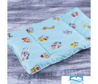 Подушка для новорожденных 40/60 цвет голубой с рисунком