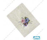 ЭСТЕЛЬ-1 50*90 цветок 3Д молочное полотенце махровое