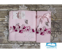 1653 Комплект махровых полотенец 'KARNA' EVA 50x90-70х140 см Светло-розовый