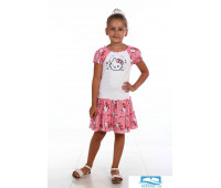 Платье детское М-6Д Детка, Розовый котенок, 98