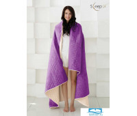 Одеяло - покрывало Sleep iX (иск.мех + одн.ткань) 200x220 Ткань: Бежевый, Мех: Фиолетовый