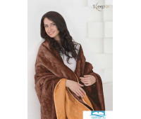 Набор Multi Set Одеяло-покрывало 'Multi Blanket' Sleep iX 240x220 Ткань: Оранжевый, Мех: Коричневый + простыня 230x240 и две наволочки 50х70