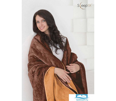 Набор Multi Set Одеяло-покрывало 'Multi Blanket' Sleep iX 240x220 Ткань: Оранжевый, Мех: Коричневый + простыня 230x240 и две наволочки 50х70
