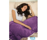 Набор Multi Set + Одеяло-покрывало 'Multi Blanket' Sleep iX 240x220 Ткань: Бежевый, Мех: Фиолетовый + простыня 230x240, наволочки 50х70 (2шт), подушки 50х70 (2шт)