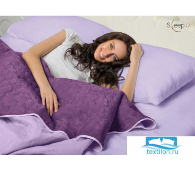 Набор Multi Set + Одеяло-покрывало 'Multi Blanket' Sleep iX 200x220 Ткань: Фиолетовый, Мех: Фиолетовый + простыня 230x240, наволочки 50х70 (2шт), подушки 50х70 (2шт)